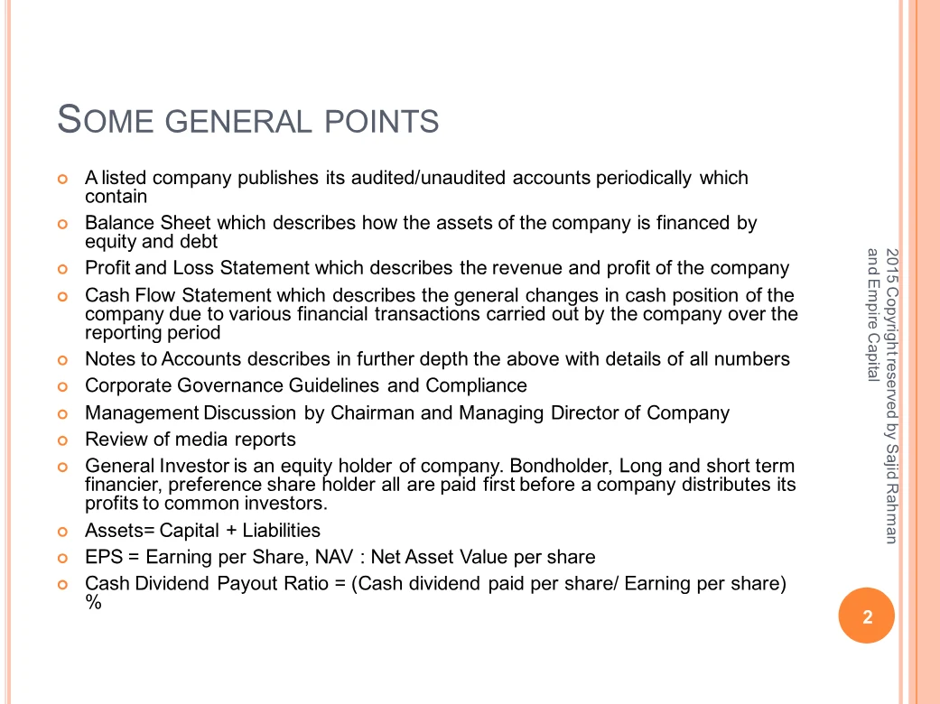 Some general points on reading listed company accounts, page 2 of the Does Equity Research Work for Small Investors? report. Select the PDF download for selectable text and source links.